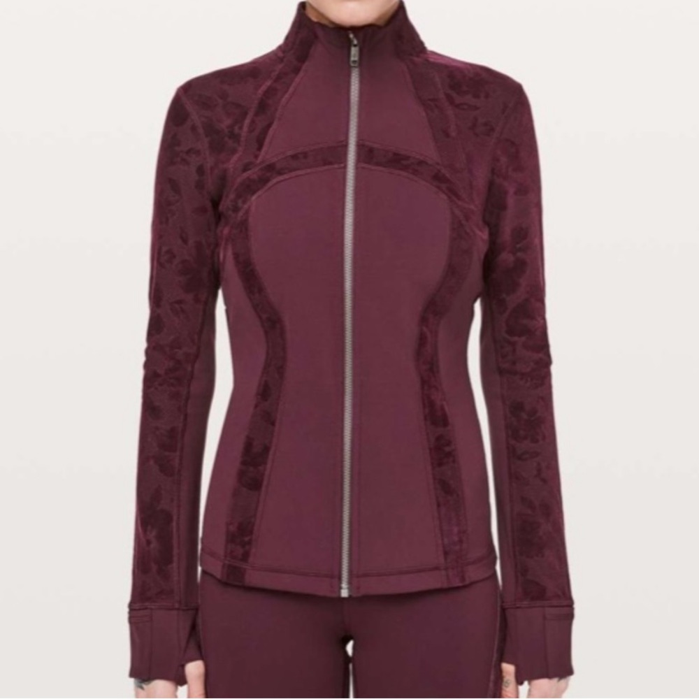 Lululemon Athletica Burgundy Zip Up Jacket